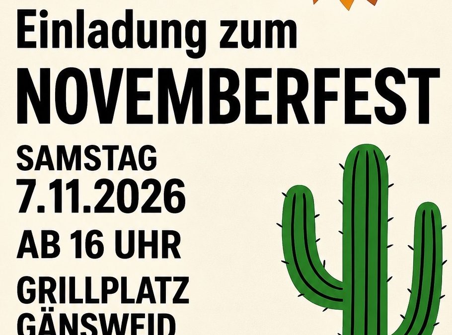 Einladung zum Novemberfest der Grünen Liste Plankstadt